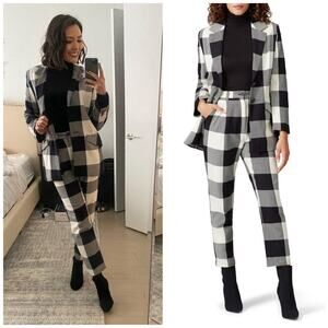 Mara Hoffman Tatum Jacket Blazer Gingham Plaid Size XS Extra Small